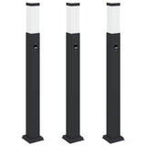 Vidaxl bolderverlichting met sensor 3 stuks 80 cm zwart ip44