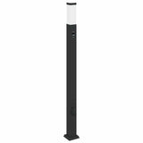 Vidaxl bolderarmatuur met sensor en stopcontact 110 cm zwart ip44