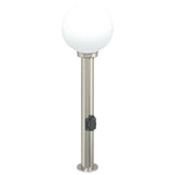 Vidaxl bolderarmatuur met stopcontact 80 cm rvs ip44