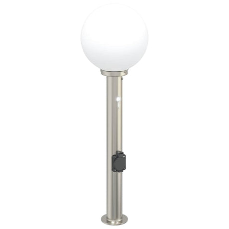 Vidaxl bolderarmatuur met sensor en stopcontact 80 cm roestvrij staal ip44