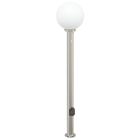 Vidaxl bolderarmatuur met sensor en stopcontact 120 cm roestvrij staal ip44