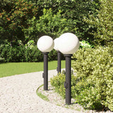 Vidaxl bolderverlichting met stopcontact 3 stuks 80 cm zwart ip44