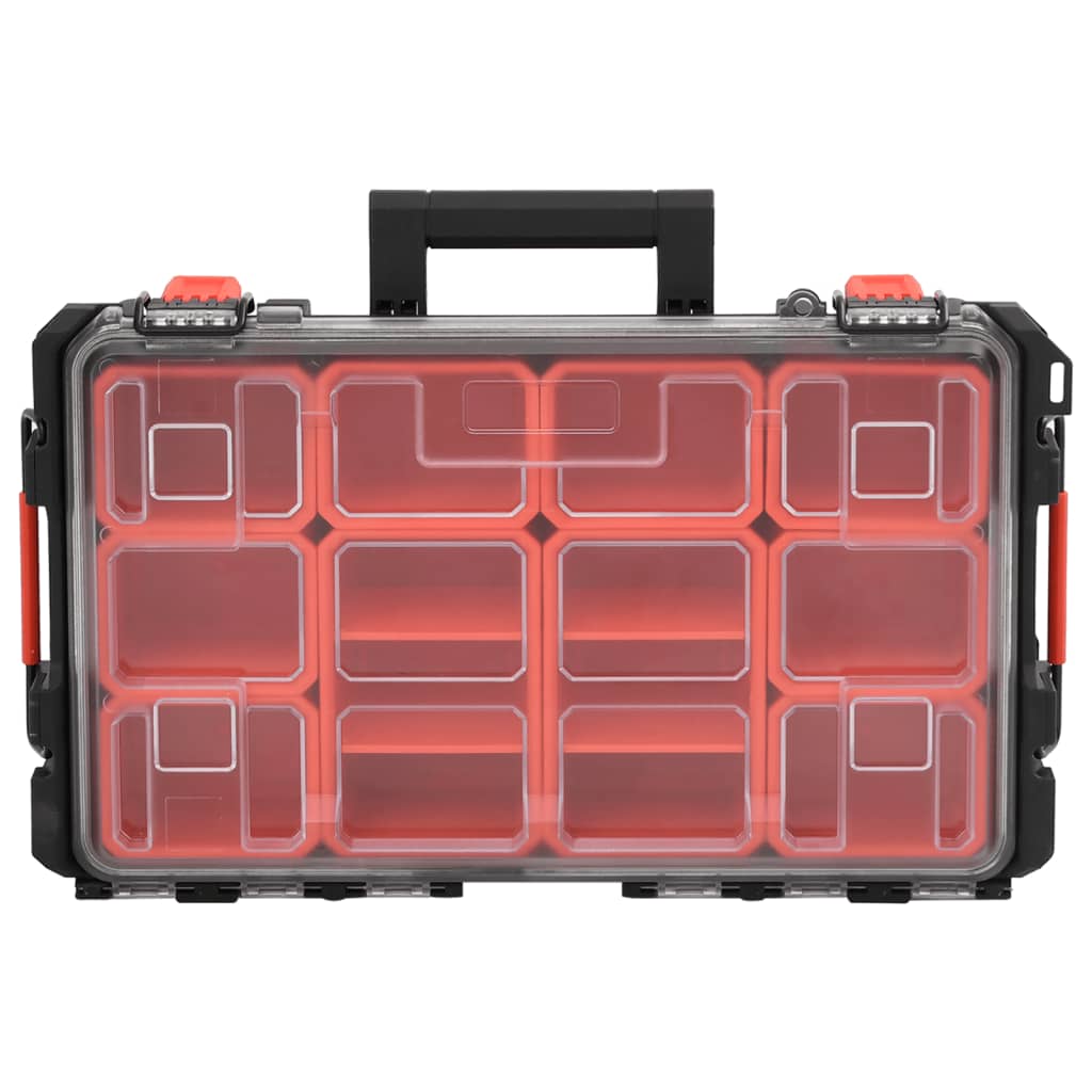 Vidaxl flightcase draagbaar 55,5x34,5x13,5 cm pp zwart