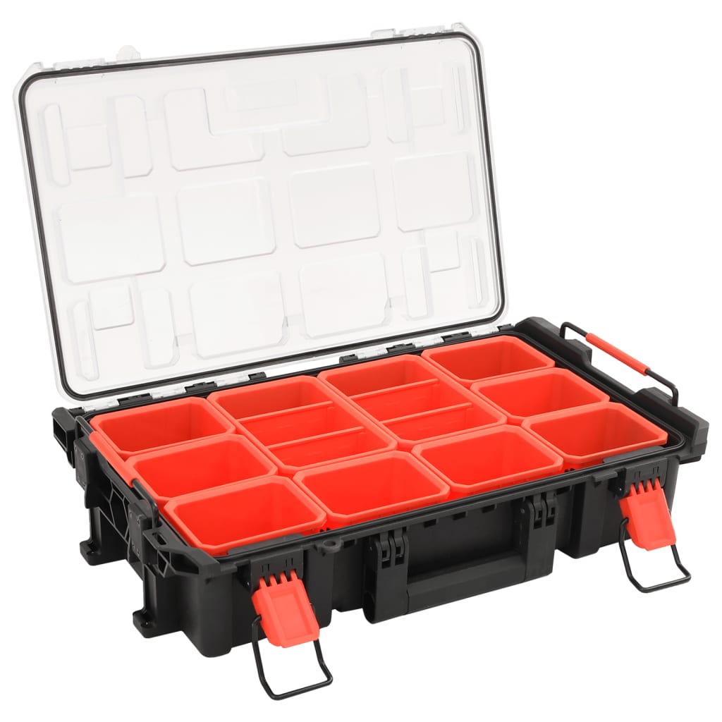 Vidaxl flightcase draagbaar 55,5x34,5x13,5 cm pp zwart