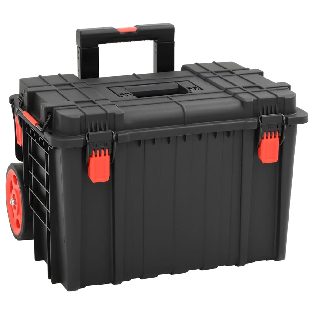 Vidaxl flightcase draagbaar 56,5x45,5x48 cm pp zwart