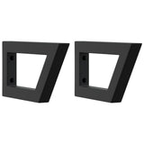 Vidaxl wandbeugels voor wasbak 2 st trapezium staal zwart