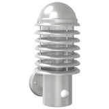 Vidaxl buitenwandlamp met sensor roestvrij staal zilverkleurig