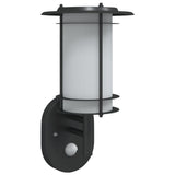 Vidaxl buitenwandlamp met sensor roestvrij staal zwart