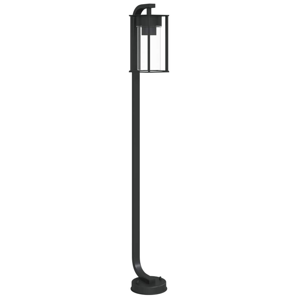 Vidaxl vloerlamp voor buiten 100 cm roestvrij staal zwart