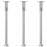 Vidaxl vloerlamp voor buiten 3 st 100 cm roestvrij staal zilverkleurig