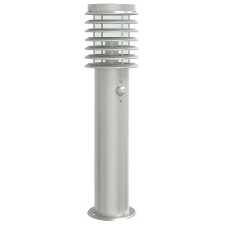 Vidaxl vloerlamp voor buiten met sensor 60 cm roestvrijstaal zilver