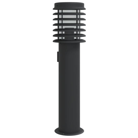 Vidaxl buitenvloerlamp met stopcontact 60 cm roestvrijstaal zwart