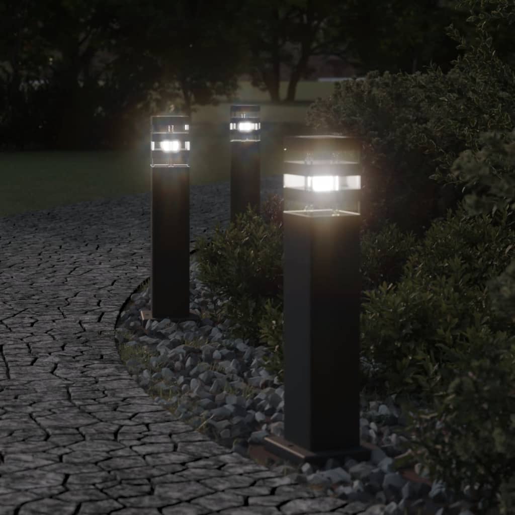 Vidaxl vloerlampen voor buiten 50 cm aluminium zwart