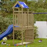 Vidaxl speeltoren met rotswand 110,5x52,5x215 cm geïmpregneerd hout