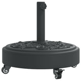 Vidaxl parasolvoet met wielen voor stok van ø38 48 mm 27 kg rond