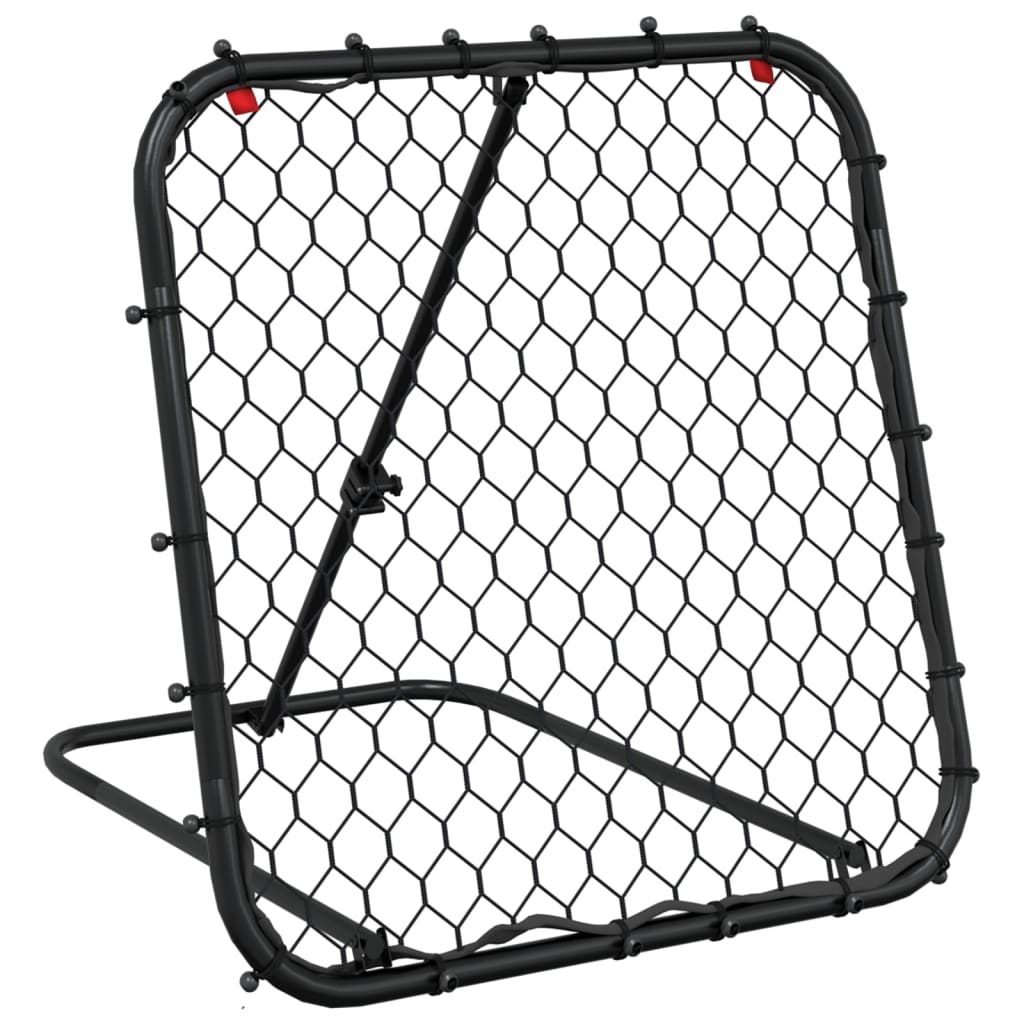 VidaXL Voetbalrebounder verstelbaar 84x73x60-80 cm staal zwart