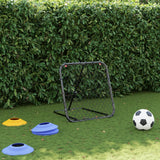 VidaXL Voetbalrebounder verstelbaar 84x73x60-80 cm staal zwart