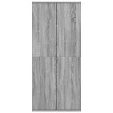 VidaXL Schoenenkast 80x39x178 cm bewerkt hout grijs sonoma eikenkleur