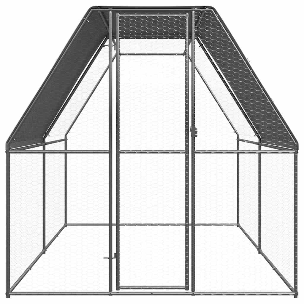 VidaXL Kippenhok 2x4x2 m gegalvaniseerd staal