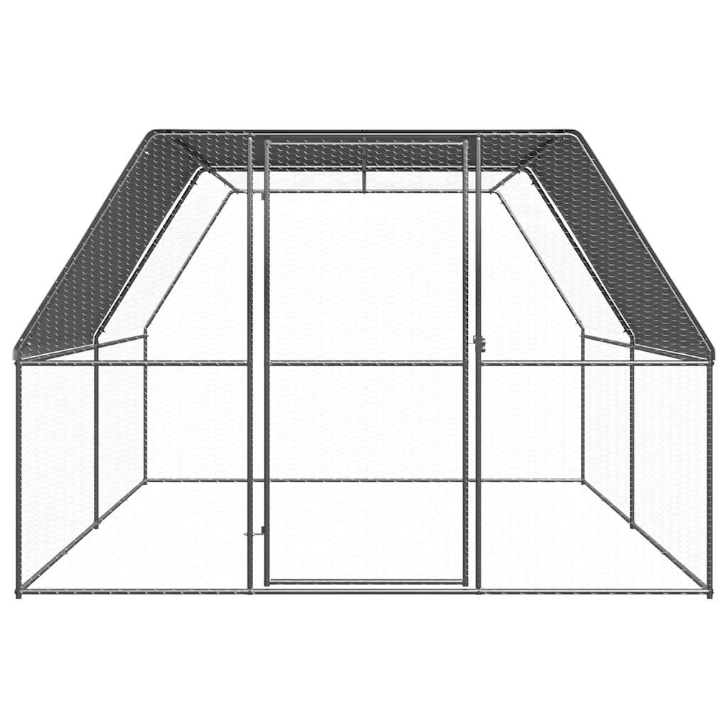 VidaXL Kippenhok 3x4x2 m gegalvaniseerd staal