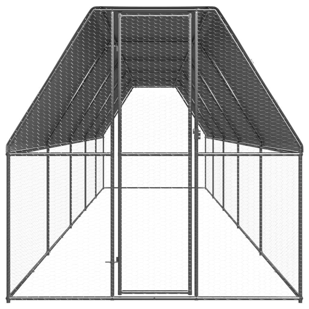 VidaXL Kippenhok 2x10x2 m gegalvaniseerd staal