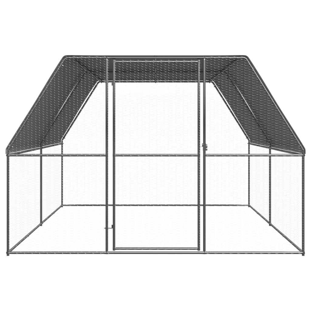 VidaXL Kippenhok 3x4x2 m gegalvaniseerd staal