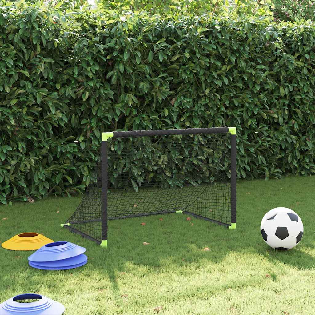 Vidaxl kindervoetbaldoel inklapbaar 90x64x64 cm zwart