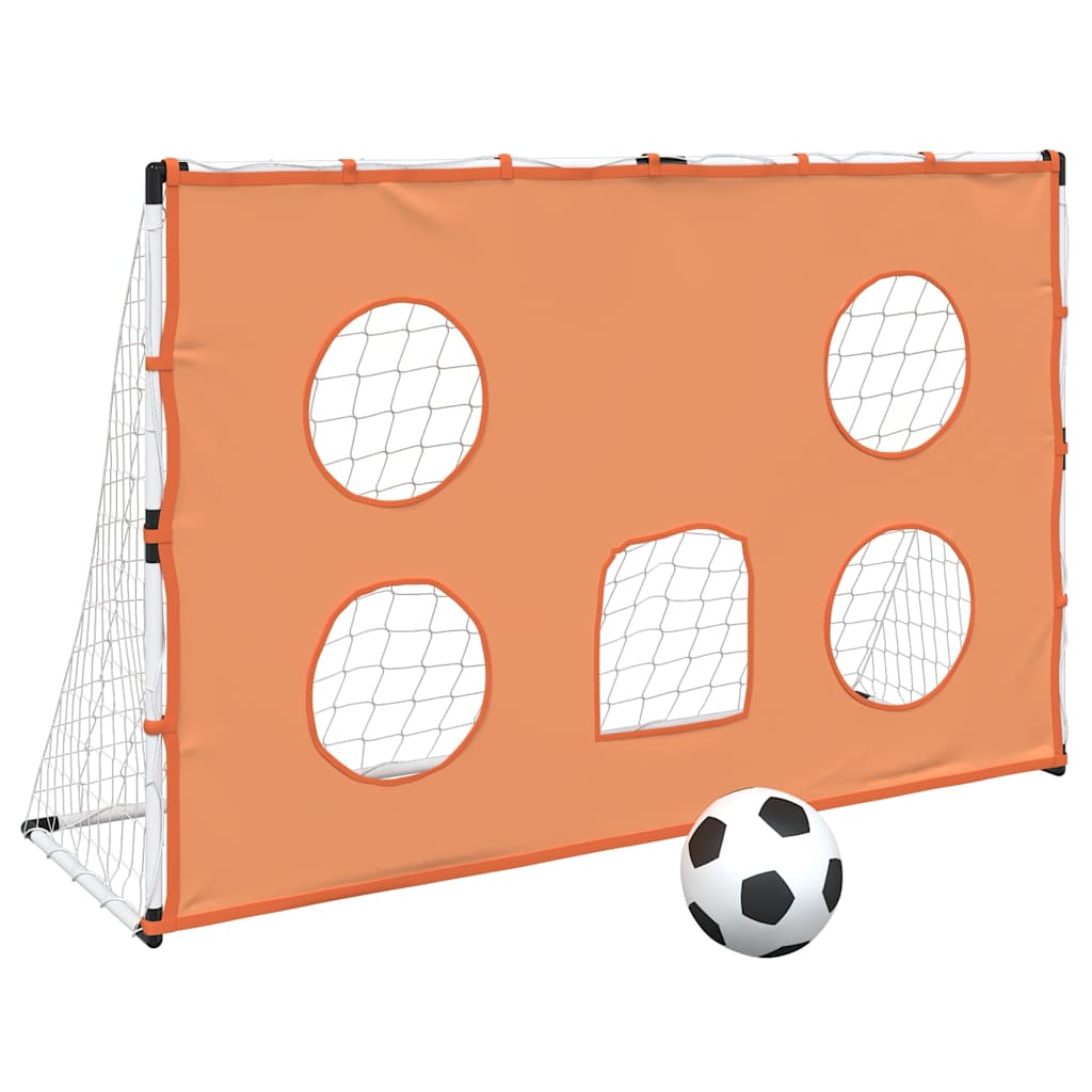 VidaXL Kindervoetbaldoel met doelmat en bal 182x62x118 cm