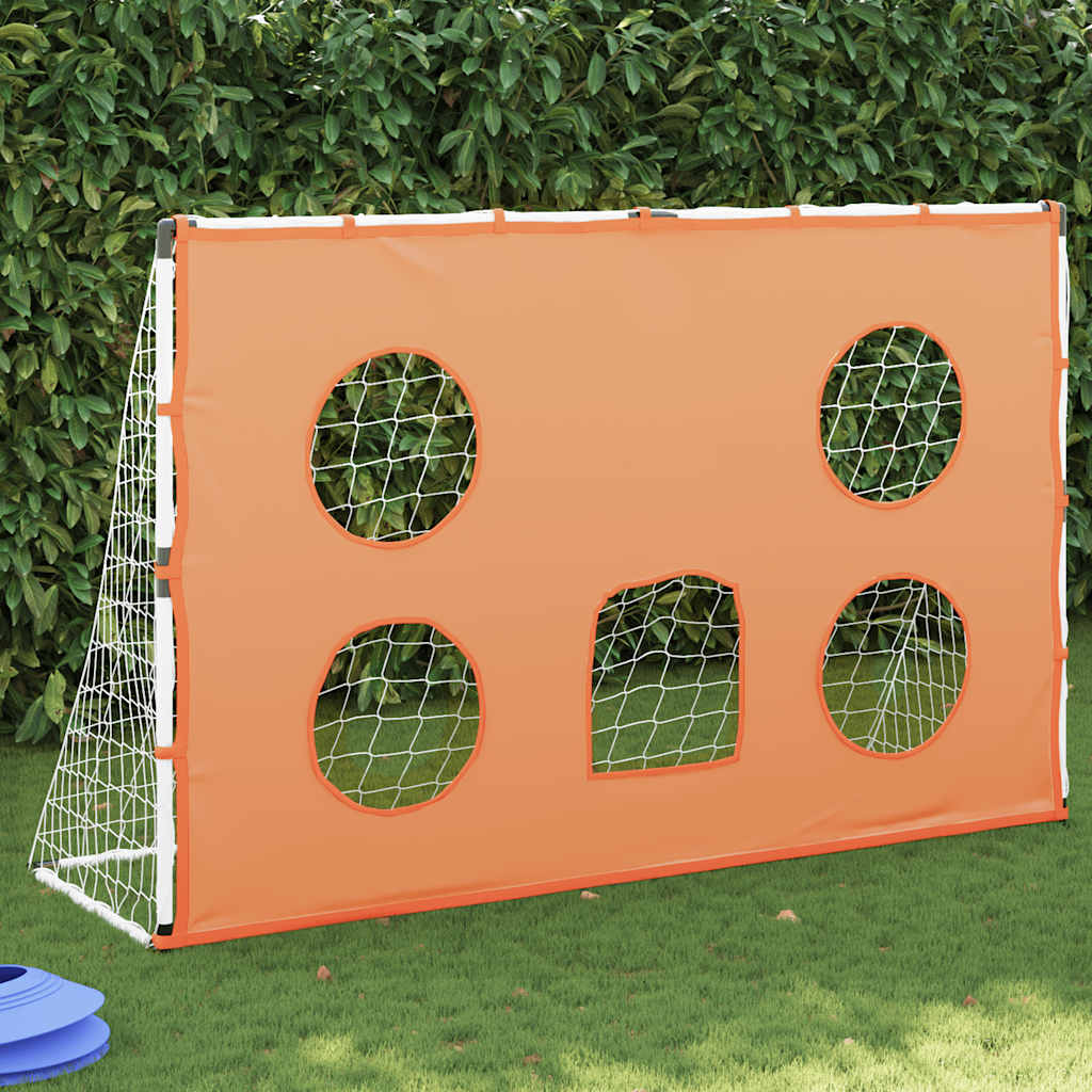 VidaXL Kindervoetbaldoel met doelmat en bal 182x62x118 cm