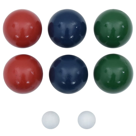 VidaXL 8-delige Jeu de boules ballenset en draagtas massief grenenhout