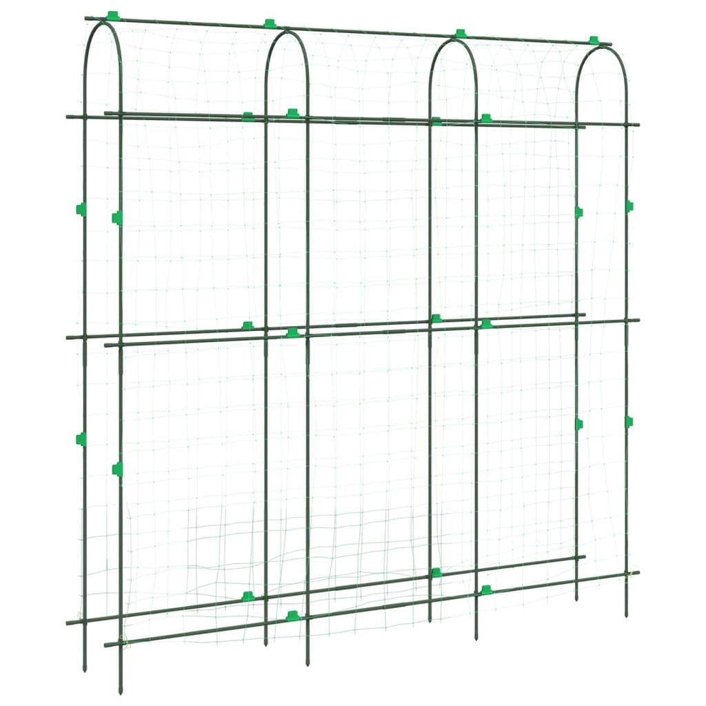 Vidaxl plantenklimrek u-vorm 181x31x182,5 cm staal