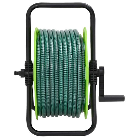 Vidaxl slanghaspel met slangkoppelset 0,5 50 m vrijstaand pvc groen