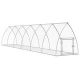 Vidaxl konijnenhok 600x105x120 cm gegalvaniseerd staal zilverkleurig
