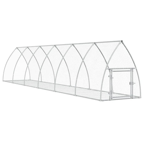 Vidaxl konijnenhok 600x105x120 cm gegalvaniseerd staal zilverkleurig