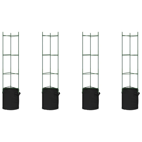Vidaxl tomatenkooien met plantenzak 4 st 154 cm staal en polypropeen