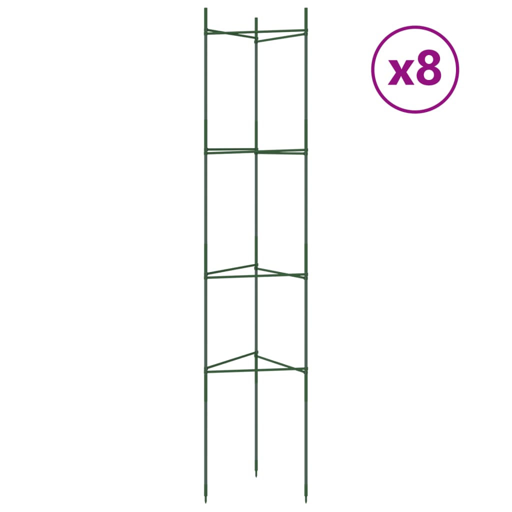 Vidaxl tomatenkooi 8 st 154 cm staal en polypropeen