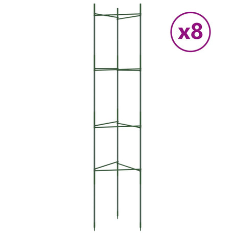 Vidaxl tomatenkooi 8 st 154 cm staal en polypropeen