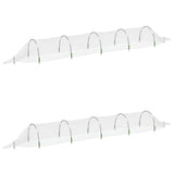 Vidaxl kweektunnels 2 st 1,5x5 m glasvezel en polypropeen