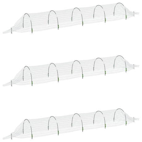 Vidaxl kweektunnels 3 st 1,5x5 m glasvezel en polypropeen