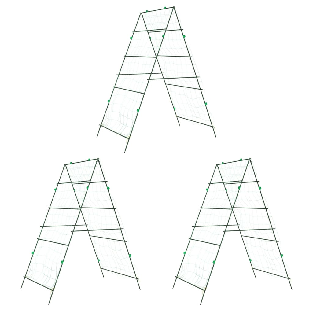 VidaXL Plantenklimrekken 3 st A-frame staal