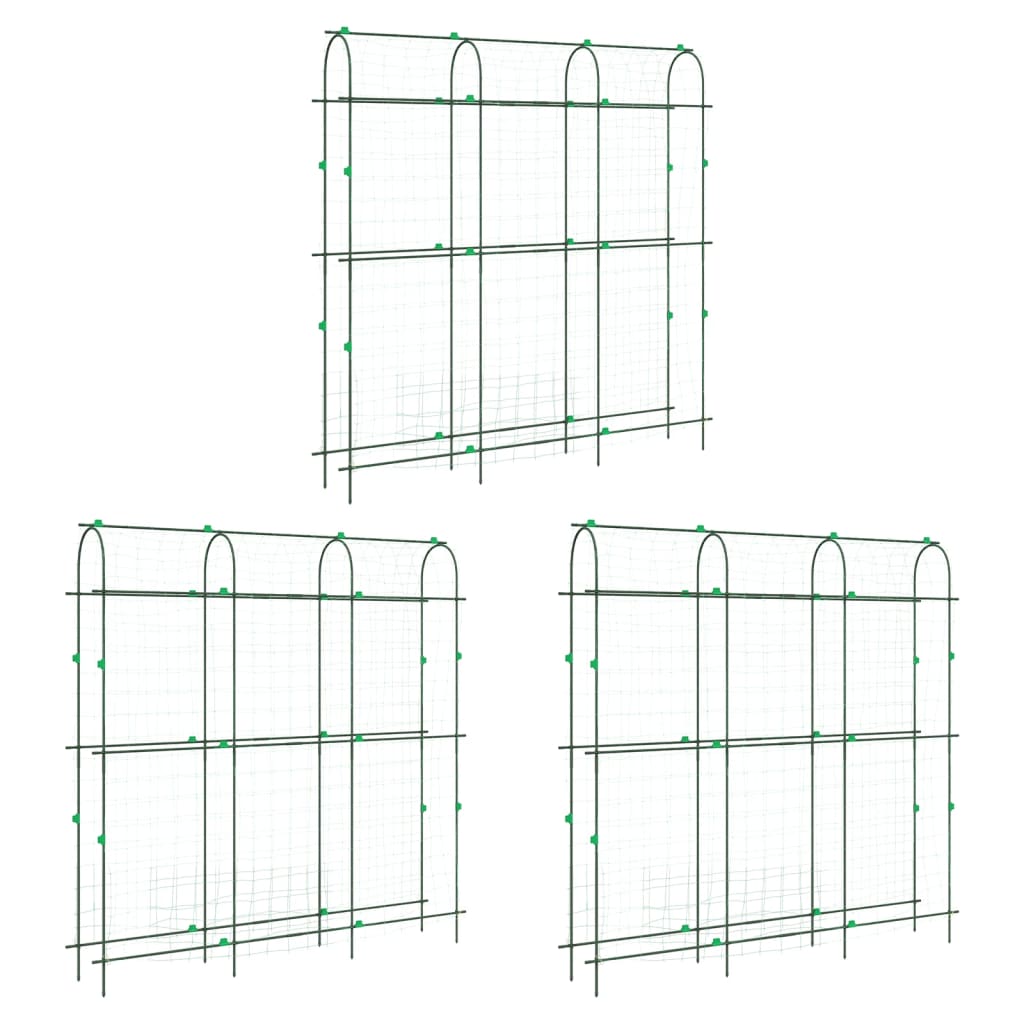 VidaXL Plantenklimrekken 3 st U-frame staal