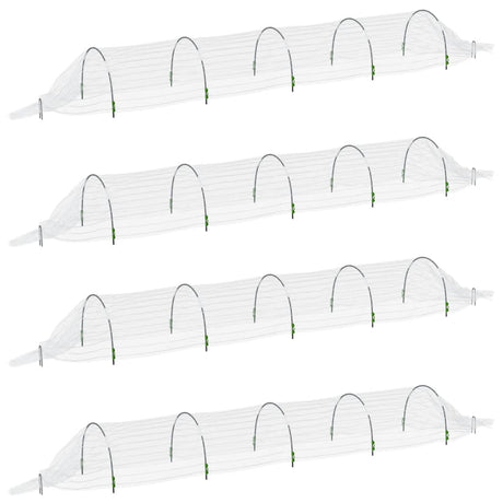Vidaxl kweektunnels 4 st 1,5x5 m glasvezel en polypropeen