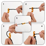 Vidaxl tentscheerlijnen met spanners 8 st reflecterend 4 m 4 mm