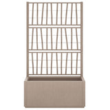 Vidaxl plantenbak met latwerk 80x36x140 cm polypropeen lichtbruin