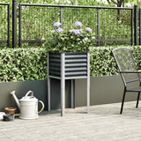 Vidaxl plantenbak antraciet 45x45x88 cm staal