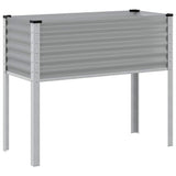 Vidaxl plantenbak 100x45x90 cm staal grijs