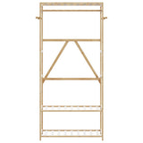 Vidaxl kledingrek met schappen 80x40x175 cm bamboe
