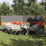 Vidaxl windscherm camping waterdicht 344x120 cm grijs en oranje
