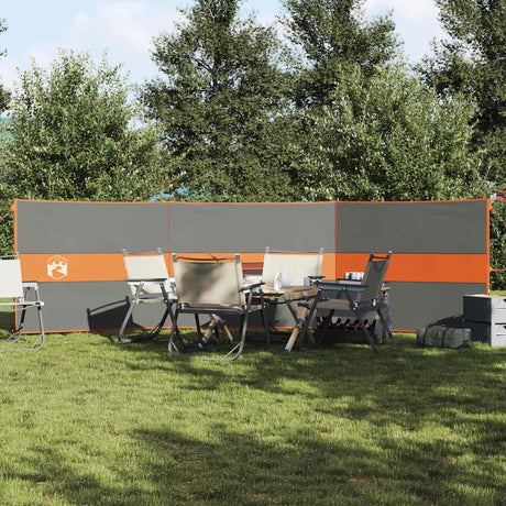 Vidaxl windscherm camping waterdicht 490x123 cm grijs en oranje