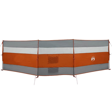 Vidaxl windscherm camping waterdicht 508x130 cm grijs en oranje